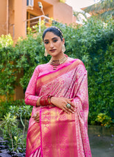 Trendy Pink Colour Saree